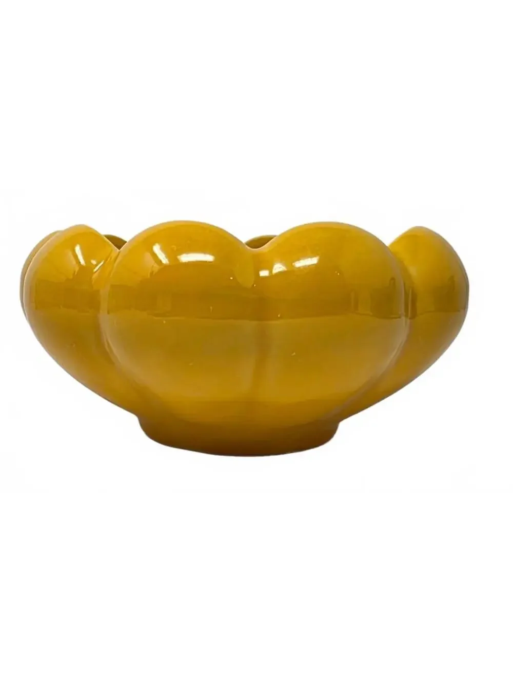 Vintage McCoy Floraline 509 Yellow Lotus Planter Bowl MCM Pottery USA